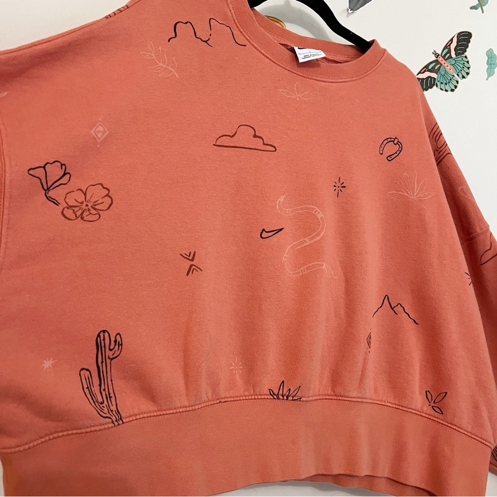 Nike Desert Print Raglan Sweatshirt L - Picture 4 of 9